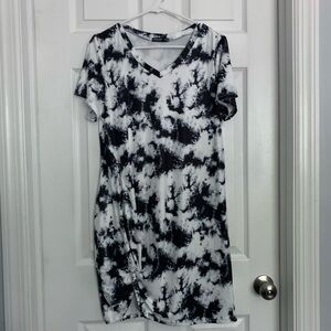 🖤BUNDLE&SAVE🖤 Shein Curve 0XL ribbed tye dye t-shirt dress